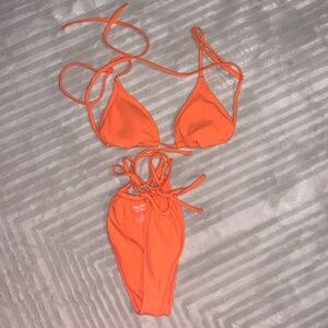 NWOT Orange pac sun bikini set